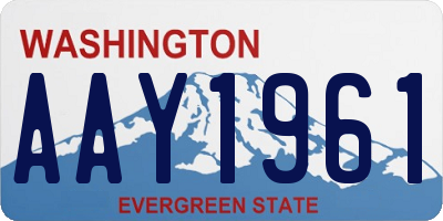 WA license plate AAY1961