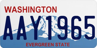 WA license plate AAY1965
