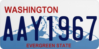 WA license plate AAY1967