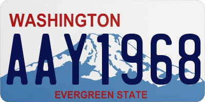 WA license plate AAY1968