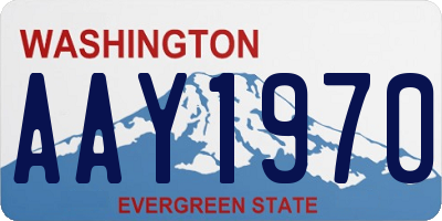 WA license plate AAY1970