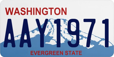 WA license plate AAY1971