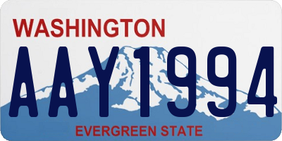 WA license plate AAY1994