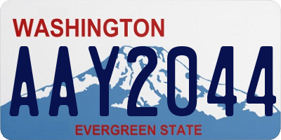 WA license plate AAY2044