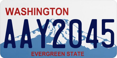 WA license plate AAY2045