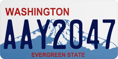 WA license plate AAY2047