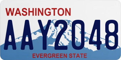 WA license plate AAY2048