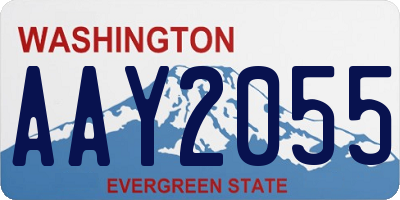 WA license plate AAY2055