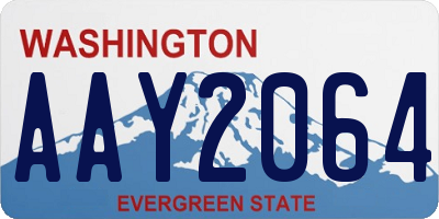 WA license plate AAY2064
