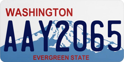 WA license plate AAY2065