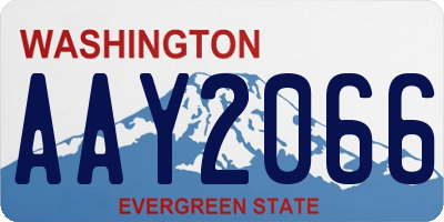 WA license plate AAY2066