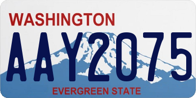 WA license plate AAY2075