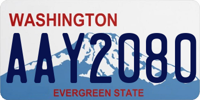 WA license plate AAY2080
