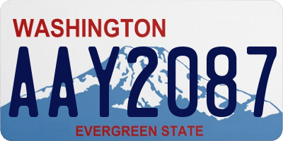 WA license plate AAY2087