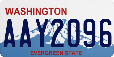 WA license plate AAY2096