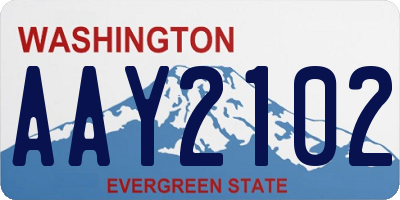 WA license plate AAY2102