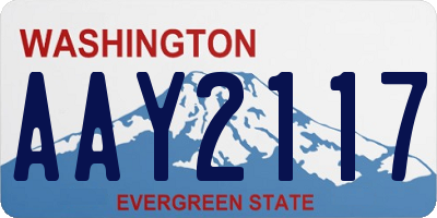 WA license plate AAY2117