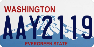 WA license plate AAY2119