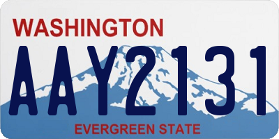 WA license plate AAY2131