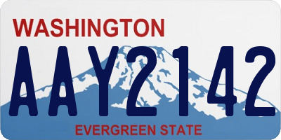 WA license plate AAY2142