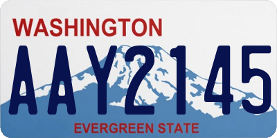 WA license plate AAY2145