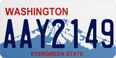 WA license plate AAY2149