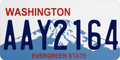 WA license plate AAY2164