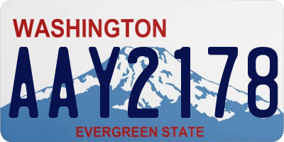 WA license plate AAY2178