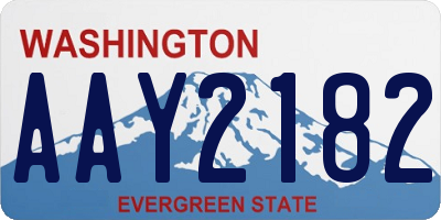 WA license plate AAY2182