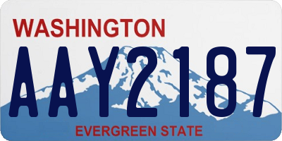 WA license plate AAY2187