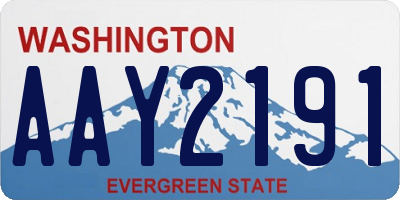 WA license plate AAY2191