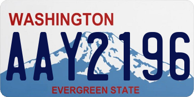 WA license plate AAY2196