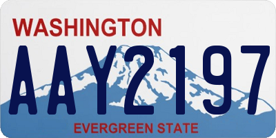 WA license plate AAY2197