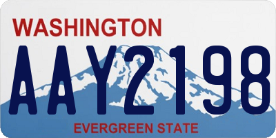 WA license plate AAY2198