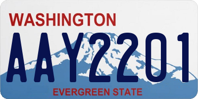 WA license plate AAY2201