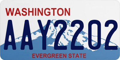 WA license plate AAY2202