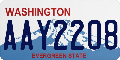 WA license plate AAY2208