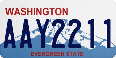 WA license plate AAY2211