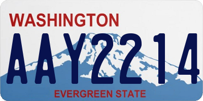 WA license plate AAY2214