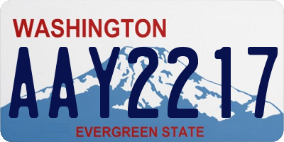 WA license plate AAY2217