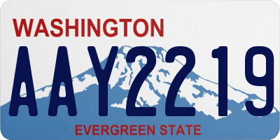 WA license plate AAY2219