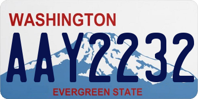 WA license plate AAY2232