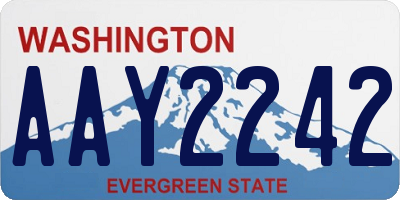 WA license plate AAY2242