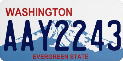 WA license plate AAY2243