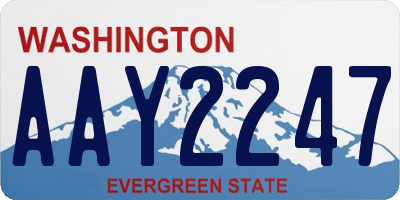 WA license plate AAY2247