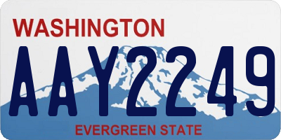 WA license plate AAY2249