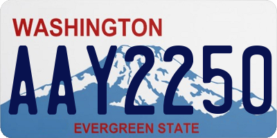 WA license plate AAY2250