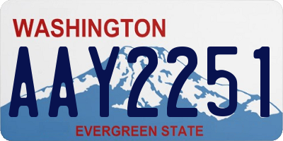 WA license plate AAY2251