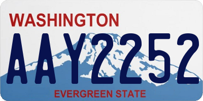 WA license plate AAY2252