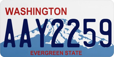 WA license plate AAY2259
